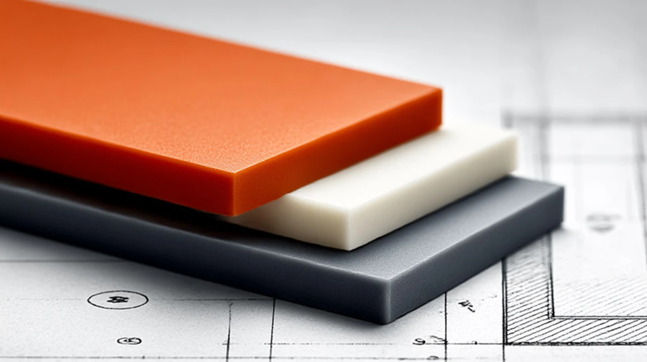 Ai generated image of different types of recycled plastic materials for industrial applications.