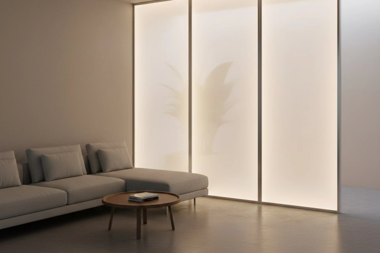 Opaal PMMA Diffuser in interieur impressie